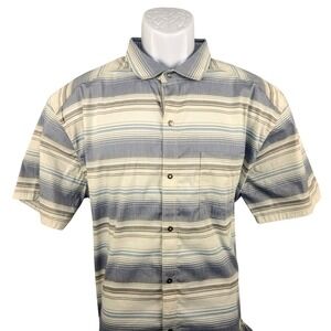 Kuhl Intriguer Button Up Shirt Striped Short Sleeve Casual Outdoor Mens XLarge‎
